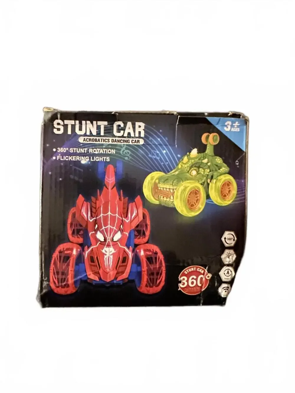 Acrobatic Remote Control Stunt Car - 360° Rotation with Flickering Lights